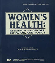 Black Women's Health: A Special Double Issue of women's Health: Research on Gender, Behavior, and Policy book cover