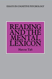 Reading and the Mental Lexicon book cover