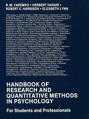 Handbook of Research and Quantitative Methods in Psychology: For Students and Professionals book cover