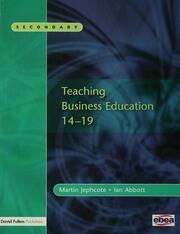 Teaching Business Education 14-19 book cover
