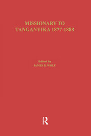 Missionary of Tanganyika 1877-1888 book cover