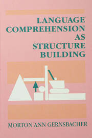 Language Comprehension As Structure Building book cover