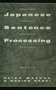 Japanese Sentence Processing book cover