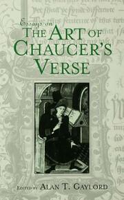 Essays on the Art of Chaucer's Verse book cover