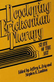 Developing Ericksonian Therapy: A State Of The Art book cover