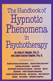Handbook Of Hypnotic Phenomena In Psychotherapy book cover