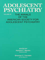 Adolescent Psychiatry, V. 20: Annals of the American Society for Adolescent Psychiatry book cover