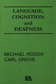 Language, Cognition, and Deafness book cover
