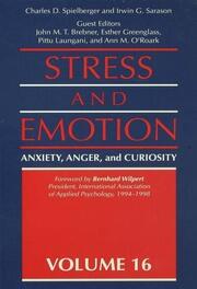 Stress And Emotion: Anxiety, Anger, & Curiosity book cover