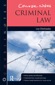 Course Notes: Criminal Law book cover