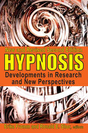 Hypnosis: Developments in Research and New Perspectives book cover