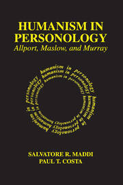 Humanism in Personology: Allport, Maslow, and Murray book cover