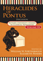 Heraclides of Pontus: Discussion book cover
