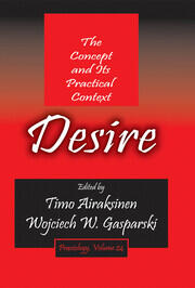 Desire: The Concept and its Practical Context book cover
