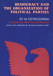 Democracy and the Organization of Political Parties: Volume 2 book cover