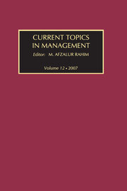 Current Topics in Management: Volume 12 book cover