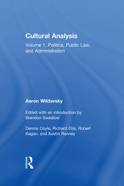 Cultural Analysis: Volume 1, Politics, Public Law, and Administration book cover
