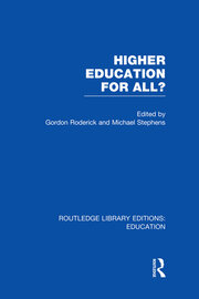 Higher Education for All? (RLE Edu G) book cover