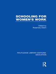 Schooling for Women's Work book cover