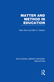 Matter and Method in Education book cover