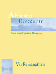 Alzheimer Discourse: Some Sociolinguistic Dimensions book cover