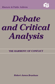 Debate and Critical Analysis: The Harmony of Conflict book cover