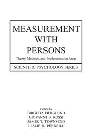Measurement With Persons: Theory, Methods, and Implementation Areas book cover