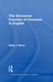 The Discourse Function of Inversion in English book cover