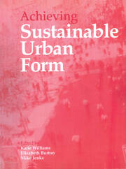 Achieving Sustainable Urban Form book cover