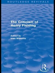 The Criticism of Henry Fielding book cover