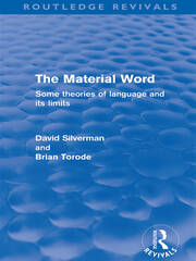 The Material Word (Routledge Revivals): Some theories of language and its limits book cover