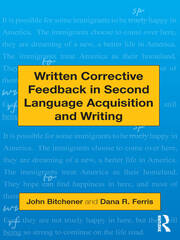 Written Corrective Feedback in Second Language Acquisition and Writing book cover