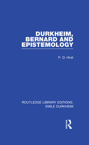 Durkheim, Bernard and Epistemology book cover