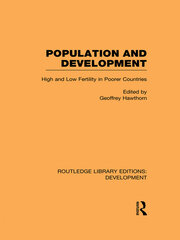 Population and Development: High and Low Fertility in Poorer Countries book cover