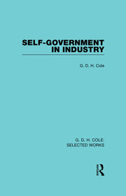 Self-Government in Industry book cover