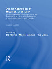 Asian Yearbook of International Law: Volume 14 (2008) book cover