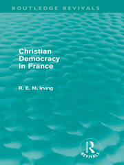 Christian Democracy in France (Routledge Revivals) book cover
