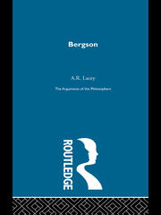 Bergson - Arg Philosophers book cover