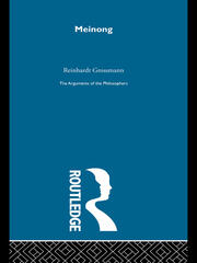 Meinong - Arg Philosophers book cover