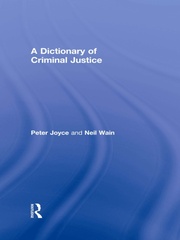A Dictionary of Criminal Justice book cover