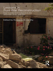 Lessons in Post-War Reconstruction: Case Studies from Lebanon in the Aftermath of the 2006 War book cover