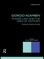 Giorgio Agamben: Power, Law and the Uses of Criticism book cover