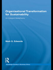 Organizational Transformation for Sustainability: An Integral Metatheory book cover