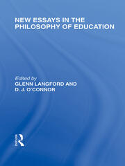 New Essays in the Philosophy of Education (International Library of the Philosophy of Education Volume 13) book cover