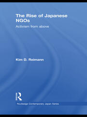 The Rise of Japanese NGOs: Activism from Above book cover