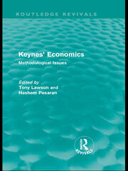 Keynes' Economics (Routledge Revivals): Methodological Issues book cover