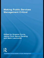 Making Public Services Management Critical book cover