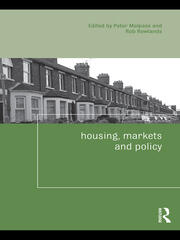 Housing, Markets and Policy book cover