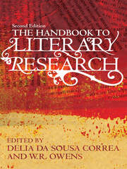The Handbook to Literary Research book cover