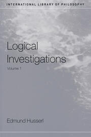 Logical Investigations Volume 1 book cover